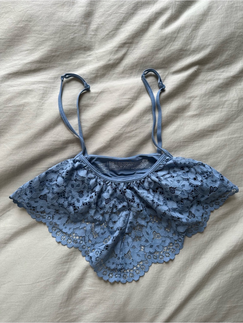 Victoria's Secret Light Blue Lace Bralette Crop Top